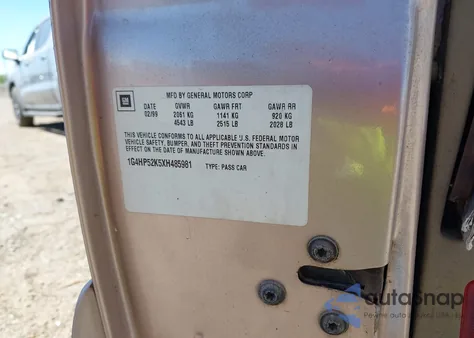 1998 Buick Lesabre Custom из США, поврежденный, VIN 1G4HP52K9WH450584